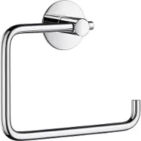 Smedbo Toiletrolhouder met Ronde bevestigingsplaat Beslagboden Gepolijst Edelstaal 10x13,6x3