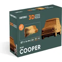 Cartonic - Mini Cooper- 3D Puzzel-Speelgoed- Puzzel-DIY- Creatief- Karton- Kinderen en volwassen- 3D- puzzel