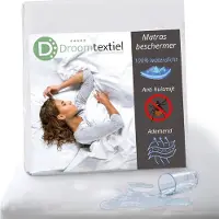 Droomtextiel Matrasbeschermer Waterdicht - 80x200 cm - Antibacteriëel - Rondom Elastiek - Incontinentie Molton