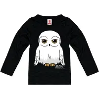 Logoshirt Shirt 'Harry Potter - Hedwig' zwart