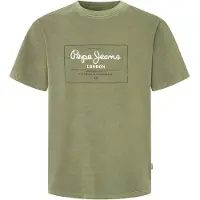 Pepe Jeans Shirt 'SIMON' groen / wit