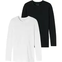 Schiesser Shirt zwart / wit