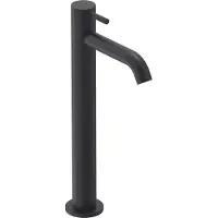 Ivy Aia Bond Fonteinkraan Verhoogd - Model L - Mat Zwart PED - Messing - Kranen, Fonteinkranen, Opbouw Fonteinkranen - 8718835178499