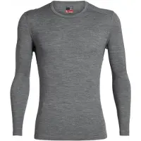 Icebreaker - Thermokleding - M Merino 260 Tech LS Crewe Gritstone Heather voor Heren van Wol - Maat S - Grijs