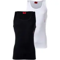 HUGO Tanktop met labelprint in een set van 2 stuks