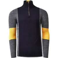 Rusty neal Fijn gebreide trui in colorblock-stijl met opstaande kraag