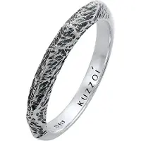 KUZZOI Ring zwart / zilver