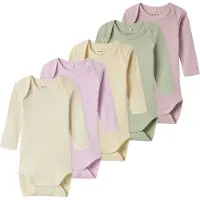 Name it Rompertje/body champagne / chamois / groen / sering / mauve
