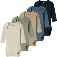 Name it Rompertje/body beige / camel / marine / donkerblauw / pastelgroen