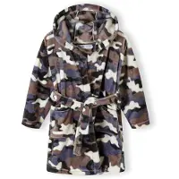 MINOTI Badjas blauw / bruin / zwart / wit
