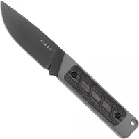 Kizer Cutlery Smolt K1063A1, Black 3V, Grey G10/Black Micarta Inlay vaststaand mes, Jonathan Styles design