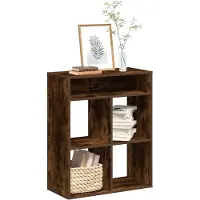 vidaXL Boekenkast 66x31x80 cm bewerkt hout gerookt eikenkleurig