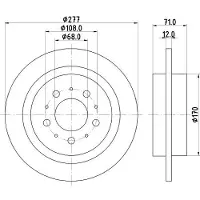 Hella 8DD 355 107-101 Remschijf