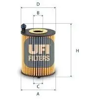 Ufi 25.253.00 Oliefilter