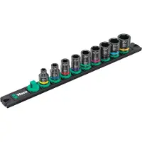 Wera 9608 Nuss-Magnetleiste B Impaktor Imperial 1 05005452001 Dopsleutelset Inch 3/8 10-delig