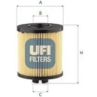 Ufi 25.283.00 Oliefilter