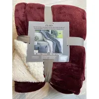 Vandersickel Plaid Microfiber Grand LUXE Imitatie schaap 150x200 bordeaux fleece deken