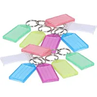 Concorde Sleutellabels/sleutelhangers - 24x - multi kleuren - kunststof - sorteren en labelen van sleutels