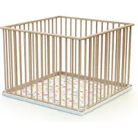 WEBABY - Houten kinderbox Beuken onbewerkt 100 x 100 cm CUBO