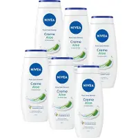 Nivea SHOWER Creme Aloë Vera Douchecrème - 6 x 250ml - Voordeelverpakking