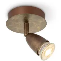 Home Sweet Home LED opbouwspot Curl Ø 11,5 cm - brons