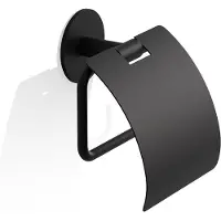 DECOR WALTHER WC rolhouder Met Klep Basic Zelfklevend Black Matt
