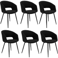 Kick Collection Dean - Eetkamerstoel - Set van 6 - Zwart (set van 6)