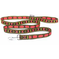 Manmat Hondenlijn 180 cm Rood / Zwart – Sterke Riem met Draaibare Musketonhaak – Lichtgewicht & Comfortabel voor Middelgrote en Grote Honden