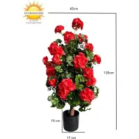 LeopoldFlora Geranium pyramide 110cm kunstplant UV rood