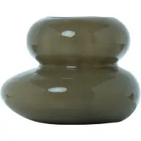 Hakbijl Glass Balance Vaas brons bruin 10,5x13,5cm