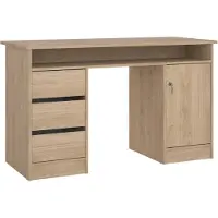 Giga Kantoorbureau Function Plus Jackson Hickory Dicht + 3-lades - Living