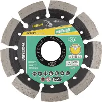 Wolfcraft - Diamantdoorslijpschijf Ø 115 mm - Doorslijpschijf Diamant - Slijpschijf Haakse Slijper - 8310000