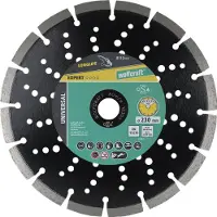 Wolfcraft - Diamantdoorslijpschijf Ø 230 mm - Doorslijpschijf Diamant - Slijpschijf Haakse Slijper - 8312000