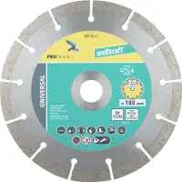 Wolfcraft - Diamantdoorslijpschijf Ø 180 mm - Slijpschijf Diamant voor haakse slijper - Doorslijpschijf - 8315000