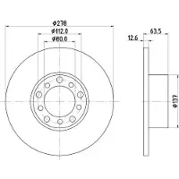 Hella 8DD 355 100-071 Remschijf