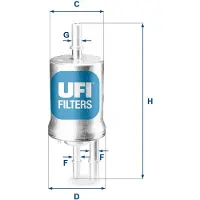 Ufi 31.855.00 Brandstoffilter