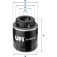 Ufi 23.494.00 Oliefilter