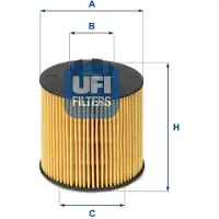 Ufi 25.047.00 Oliefilter