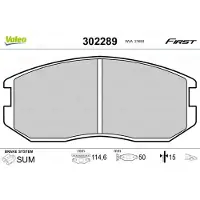 Valeo 302289 Remblokken