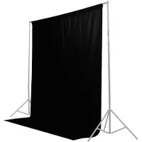 Caruba Achtergronddoek 3x6m Zwart 536431