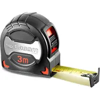 Facom Meetlint 3m x 19mm - Zwart, Rubberen Grip, Roestvrij Staal