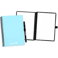 Bambook Colourful uitwisbaar notitieboek - Blauw - A5 - Dotted pagina's - Duurzaam, herbruikbaar whiteboard schrift - Met 1 gratis stift