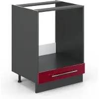 Vicco Fame-Line Ovenombouwkast – 60 cm zonder werkblad Bordeauxrode hoogglans