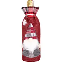 Springos Flessenhoes - Kabouter - Hoed - Rood - Wijn - 29 cm