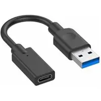 Hamlet XADU3-UCF01 USB-kabel USB 3.2 Gen 1 (3.1 Gen 1) 0,1 m USB A USB C Zwart
