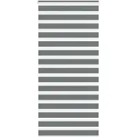 vidaXL Zebra rolgordijn 115x230 cm stofbreedte 110,9 cm donkergrijs