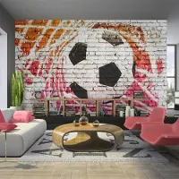 Karo-art Fotobehang - Straat voetbal