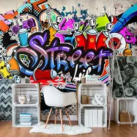 Karo-art Fotobehang - Street Game
