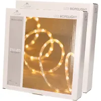 Anna's Collection Kerstverlichting - 2x - 216 lampjes - warm wit - 9 meter - lichtslang