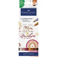 Faber-Castell - Duo aquarel marker - Goldfaber - etui 6 stuks - BoHo letteringset - brush / 0,6mm - FC-164518